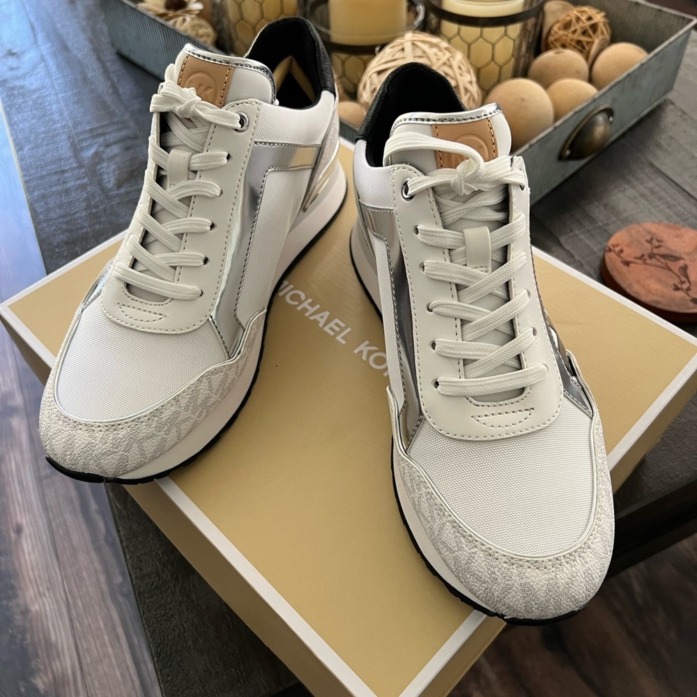 Michael Kors Maddy Trainer Tech Canvas Sneakers